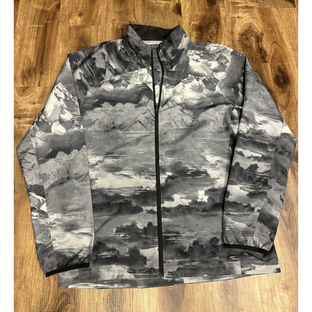 The North Face Flashdry Lightweight Windbreaker Jacket Gray Size L